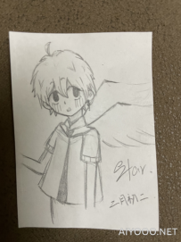 在新的语文书上画的第一张画