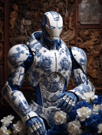 青花瓷钢铁侠，别的也没啥，就怕不禁打！