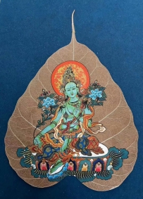 無竹手作   菩提叶佛画